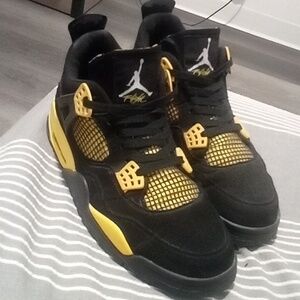 Jordan Retro Sneakers in Black and Yellow